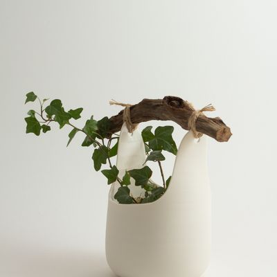 Bols - Pot avec anse en bois - BÉRANGÈRE CÉRAMIQUES