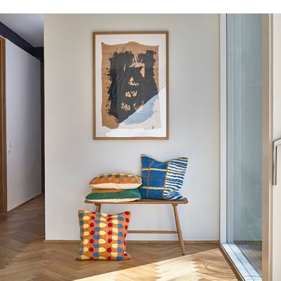 Cushions - Styles Cushion 45 x 45 cm Blue/Yellow/Offwhite/Green - VILLA COLLECTION DENMARK