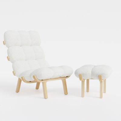 Armchairs - NUAGE Set (Armchair+Footrest) - Oak - SOLLEN DESIGN