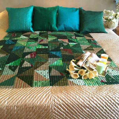 Bed linens - VIENNE LOVE ALWAYS PATOLA SILK QUILTED BEDCOVER SET - KARMADORI