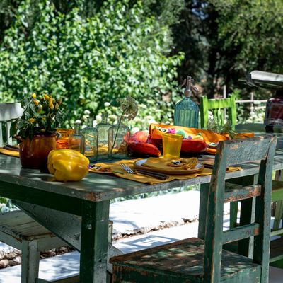 Table linen - Raw linen placemat with crochet decoration - LE BOTTEGHE DI SU GOLOGONE