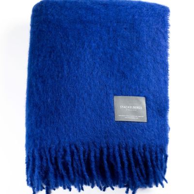 Throw blankets - 4160 Mohair Blanket Indigo - STACKELBERGS