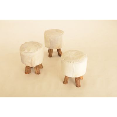 Repose-pieds - Repose-pieds COUNTRY en peau de chèvre - JOE SAYEGH PARIS