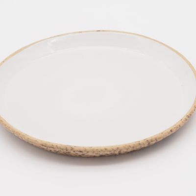 Everyday plates - Shiny white ceramic plate - CORAL - JOE SAYEGH PARIS