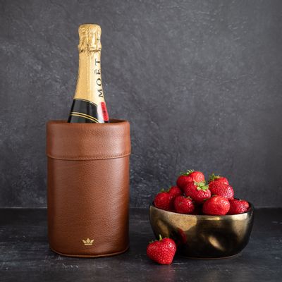 Gifts - Wine cooler - full grain leather - DUTCHDELUXES INTERNATIONAL BV
