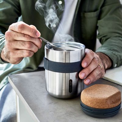 Carrelages et dallages - THERMO POT - Flasque + Boîte Alimentaire Isotherme 550ml - Acier - BLACK+BLUM EUROPE