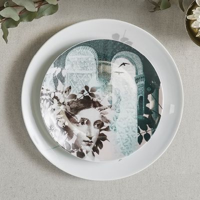 Assiettes de réception  - 4 assiettes porcelaine - Alhambra - IBRIDE