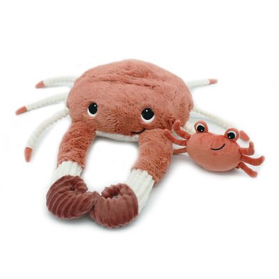 Cadeaux - Peluche Cassecou le crabe maman et son bébé Terracotta - DEGLINGOS