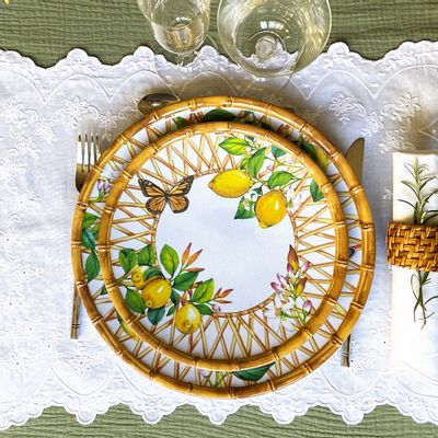 Formal plates - Vaisselle mélamine collection Capri - LES JARDINS DE LA COMTESSE