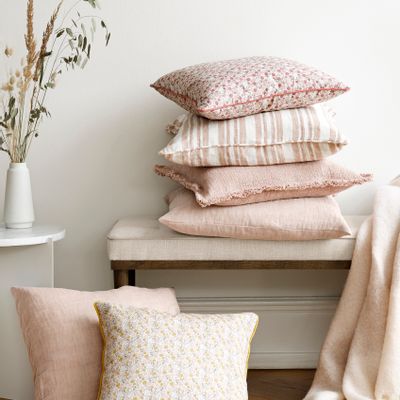 Fabric cushions - Cushions - soft pink, rose and yellow - COZY LIVING COPENHAGEN