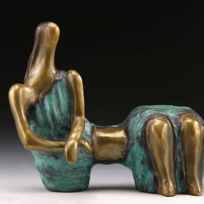 Sculptures, statuettes and miniatures - The Bright Moon Bronze Sculpture - GALLERY CHUAN