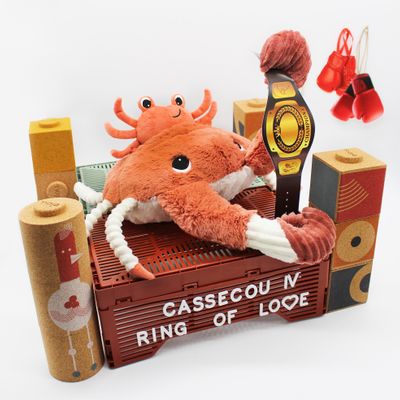 Gifts - Cassecou stuffed toy the crab mom and her baby Terracotta - DEGLINGOS