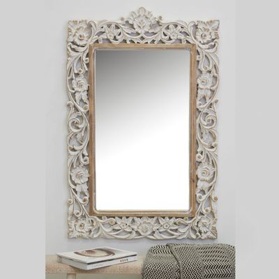 Miroirs - Miroir sculpté en bois de manguier - AUBRY GASPARD