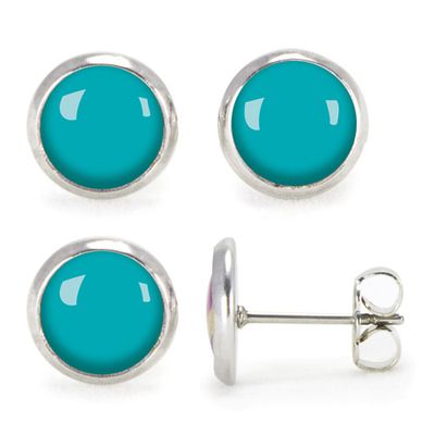 Bijoux - Boucles d'oreilles Les Minis Flash Turquoise - LES MINIS D'EMILIE