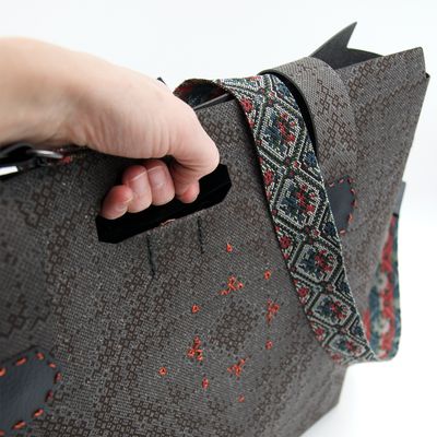 Homewear - sac en cuir recyclé/ BigBusyB -CopperFlower- Edition - COMBBAGS