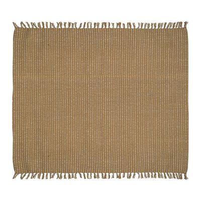 Throw blankets - Cotton Boucle Large Checkered Pattern Throw Blanket - CASA AMAROSA