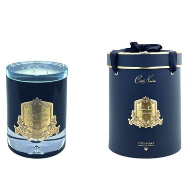 Bougies - BOUGIE À TRIPLE MÈCHE AVEC COUVERCLE EN CRISTAL - CHARENTE ROSE - CÔTE NOIRE