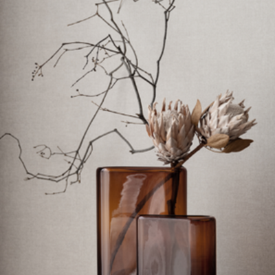 Decorative objects - Glass vase, asymmetric tube series: BADEN - ELEMENT ACCESSORIES