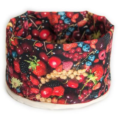 Boîtes de conservation - Corbeille en tissu imprimé Fruits rouges - MARON BOUILLIE