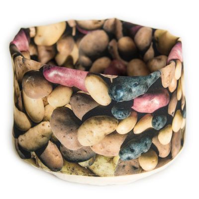Food storage - Potato printed fabric basket - MARON BOUILLIE