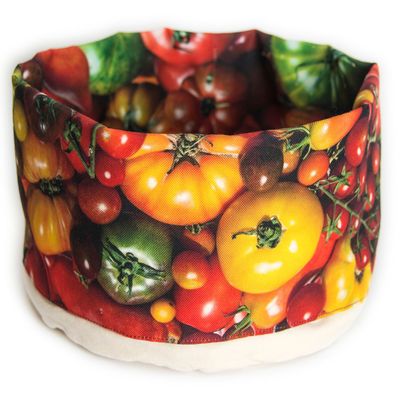 Food storage - Fabric baskets printed Tomatoes - MARON BOUILLIE