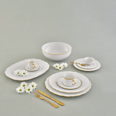 Assiettes de réception - Empire Gold - vaisselle - PORCEL