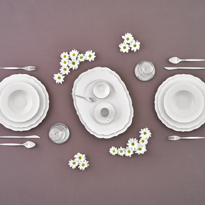 Assiettes au quotidien - Empire Silk - Assiettes en porcelaine - PORCEL