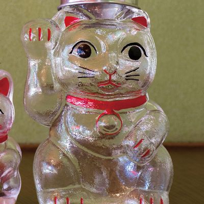 Candy - Maneki Neko Sweets Bottle (L) - HIROTA GLASS MFG. CO., LTD.