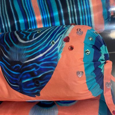 Fabric cushions - Twin PinQ Fishy Melt Bolster - INTEARYORS