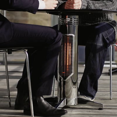 Lawn tables - Economical and ecological infrared heating table for the terrace (without tray & cable). - MENSA HEATING FRANCE