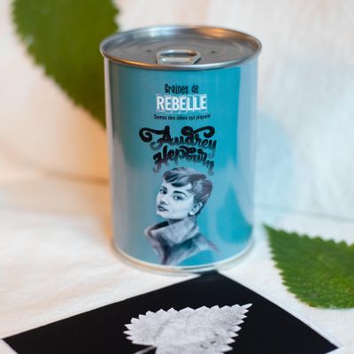 Gifts - Seed kit\” Audrey Hepburn\” Made in France, in collaboration with Arts dans la Peau - MAUVAISES GRAINES