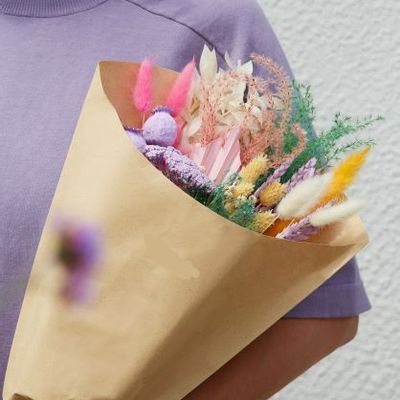 Objets de décoration - Bouquet de Champs - Fleurs sèchées - couleurs pastels – large - PLANTOPHILE