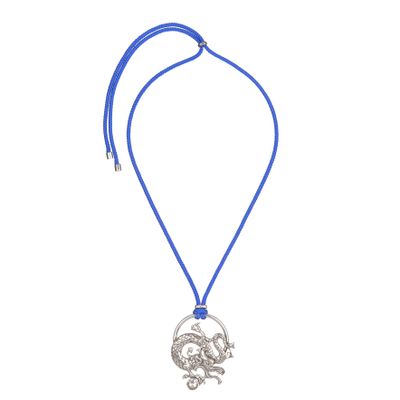 Bijoux - Sautoir Shenron argenté réglable. - JULIE SION