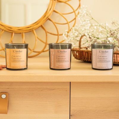 Objets de décoration - L'Atelier Denis - EUPHORIE : Bougie Parfumée cire 100% végétale 150g - 30H - L'ATELIER DENIS