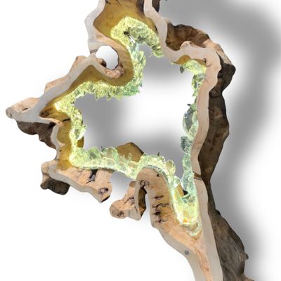 Table lamps - Raw ring lamp waves 110cm - ARANGO