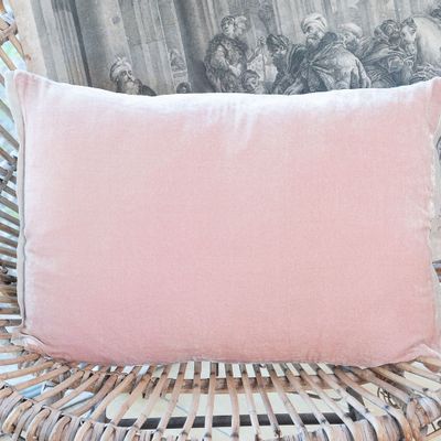 Coussins textile - FORTUNA 2 housses de Coussins en velours de soie et lin 35x50 cm - EN FIL D'INDIENNE...