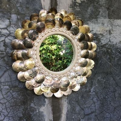 Miroirs - Le Miroir Coin - Naturel Brun - M - BAZAR BIZAR LIVING