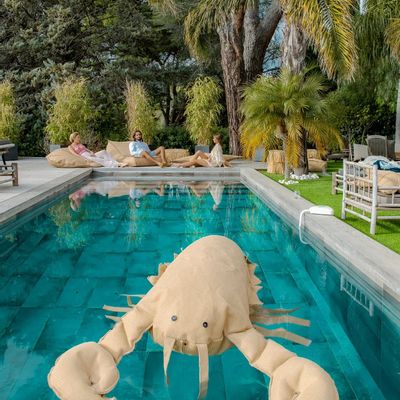 Poufs - Pouf XL flottant homard effet raphia - MX HOME
