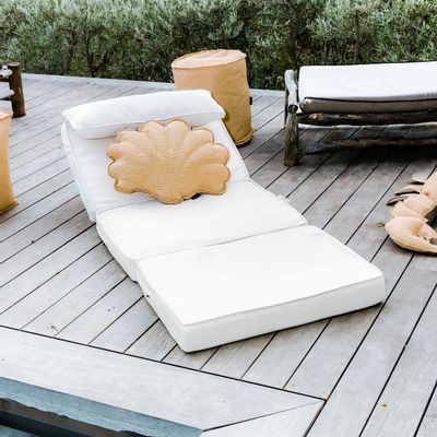Coussins textile - Coussin extérieur coquillage effet raphia - MX HOME