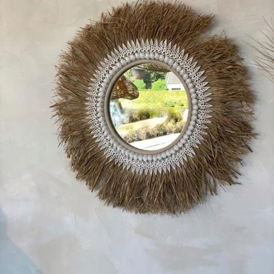 Miroirs - Le Miroir Raffia Ginger - Naturel - BAZAR BIZAR LIVING