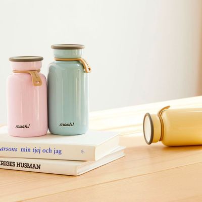 Travel accessories - 450 ml stainless steel insulated bottle - Bottle Latte/Mosh collection! - ABINGPLUS