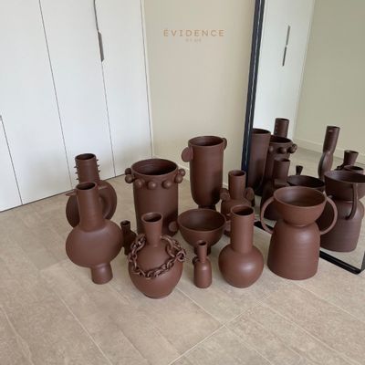 Objets de décoration - POTERIE / VASE / TEINTE CHOCOLAT - ÉVIDENCE BY ME