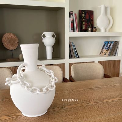 Objets de décoration - POTERIE / VASE / BLANC - ÉVIDENCE BY ME