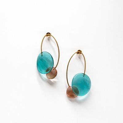 Gifts - Gold plated earrings glass Murano Artisan Elia collection - CHAMA NAVARRO