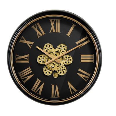 Horloges - HORLOGE MECANISMES CLASSIQUE NOIR ET DORÉ 50CM - EMDE