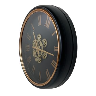 Clocks - GEARS CLOCK BLACK AND GOLD 50CM - EMDE