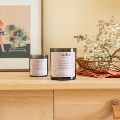Objets de décoration - L'Atelier Denis – DETENTE : Bougie Parfumée cire 100% végétale 150g - 30H - L'ATELIER DENIS