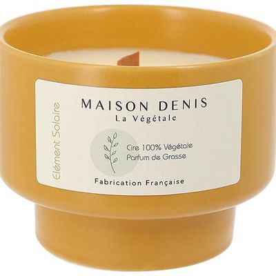 Decorative objects - MAISON DENIS — The Solar Element: Scented candle with 100% vegetable wax and wick wood. - DENIS & FILS