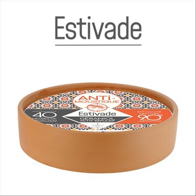 Accessoires de déco extérieure - ESTIVADE - Vasque terracotta XXL Bougie Géraniol Anti Moustique - DENIS & FILS