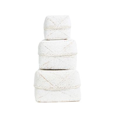Coffrets et boîtes - Le Panier En Perles - Blanc - Lot de 3 - BAZAR BIZAR LIVING